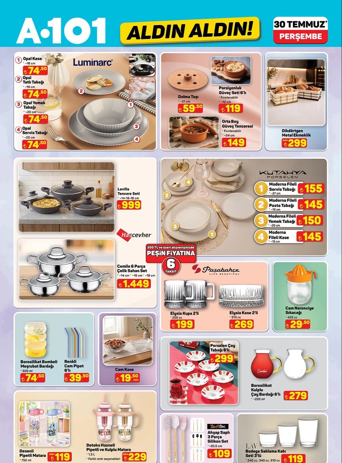 30 Temmuz A101 aktüel ürünler kataloğu çıktı! A101 Aldın Aldın indirimlerinde bu hafta neler var?