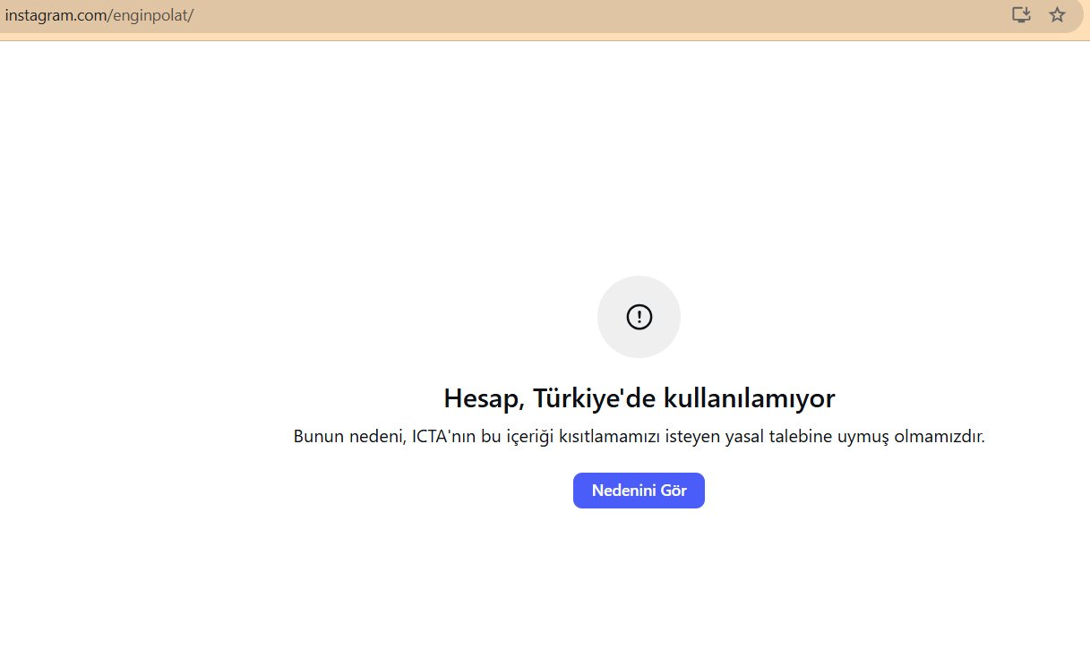 Eşi üzerinden paylaşım yapıyordu! Engin Polat'ın hesabına erişim engeli