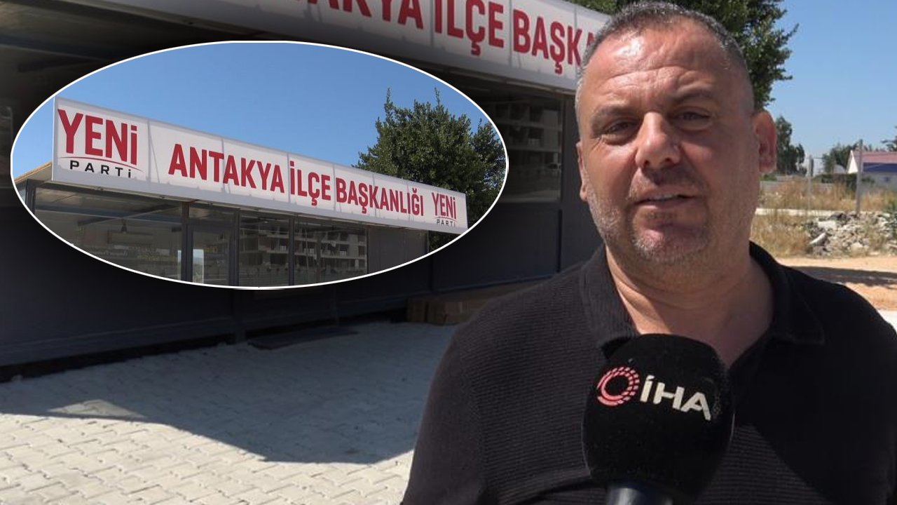 Yeni Parti'nin ilk tabelasını o astı!