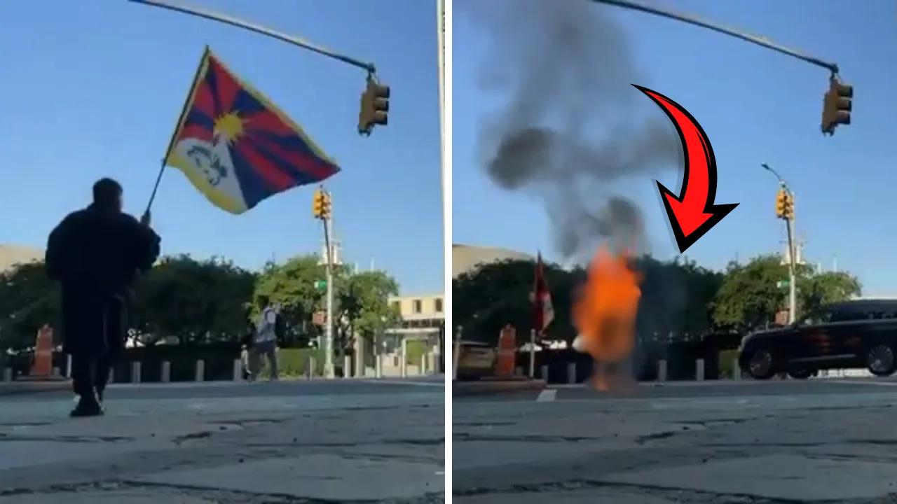 BM Genel Merkezi önünde korkunç anlar! Saniyeler içinde kendisini ateşe verdi 