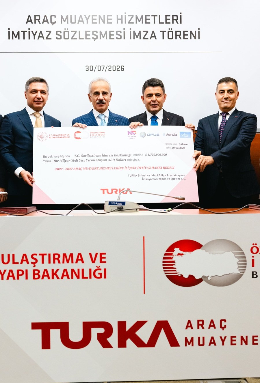 Araç muayenesinde TURKA ile yeni dönem: 2027-2047 imtiyaz hakkı sözleşmesi imzalandı