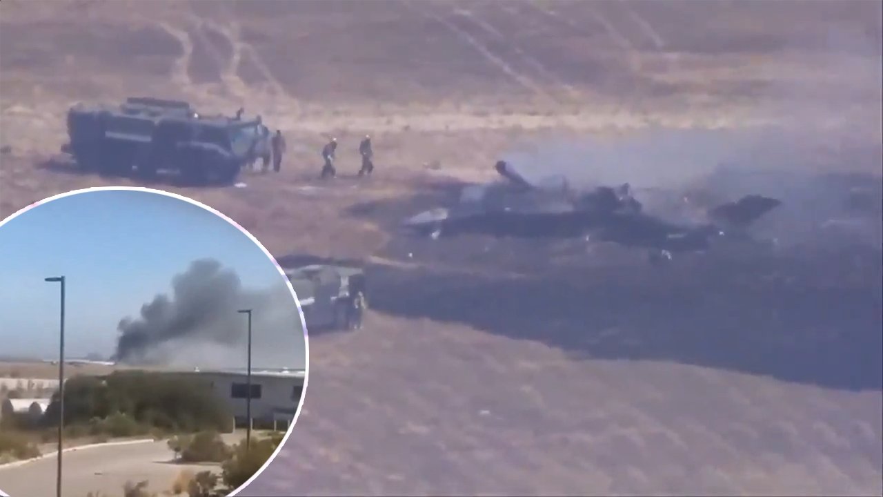 ABD'nin savaş uçağı F-35B düştü! Pilot uçaktan fırlayarak kurtuldu