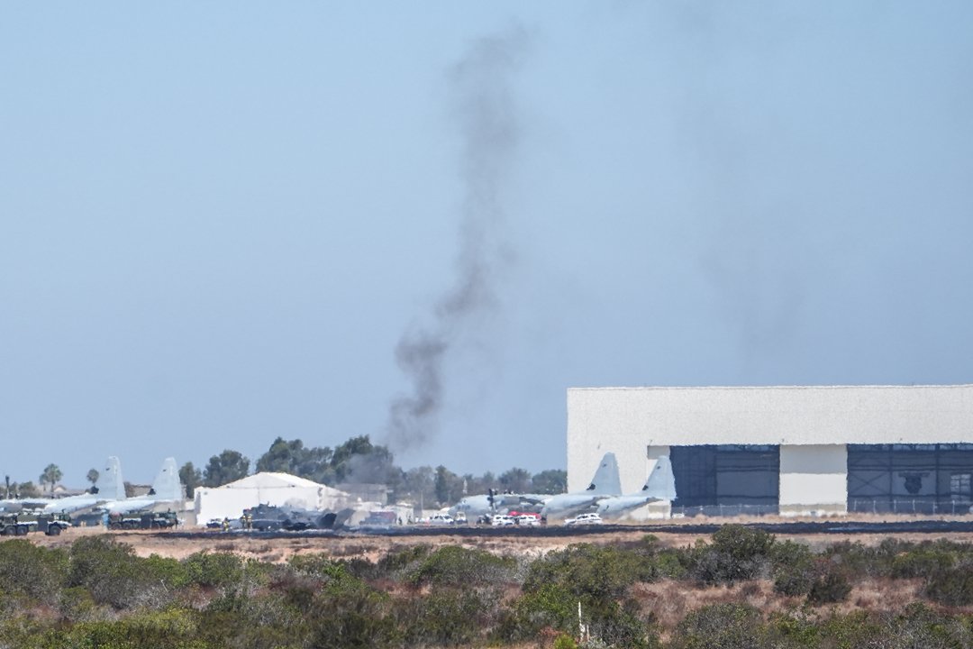 ABDnin savaş uçağı F-35B düştü! Pilot uçaktan fırlayarak kurtuldu