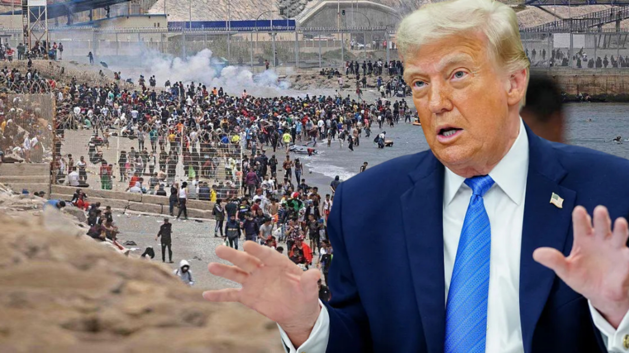 Ceuta sahilindeki görüntülere Trump canlı yayında tepki gösterdi:  İspanya'daki tablo 3 yıl sonra bizde yaşanacak!