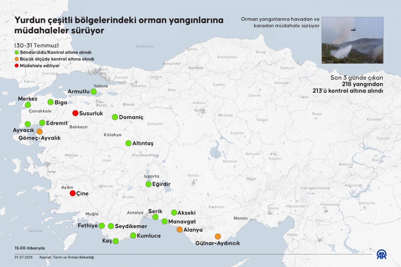 Türkiye'nin dört bir yanında yangın alarmı! İşte orman yangınlarından tüm gelişmeler