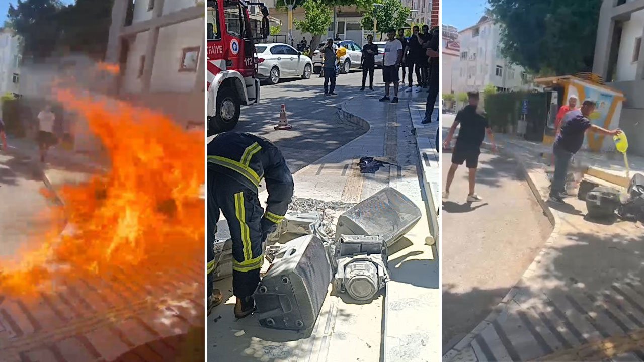 Yediği 839 bin liralık ceza sonrası ses sistemini ateşe verdi! Belediye önünde benzin döküp yaktı