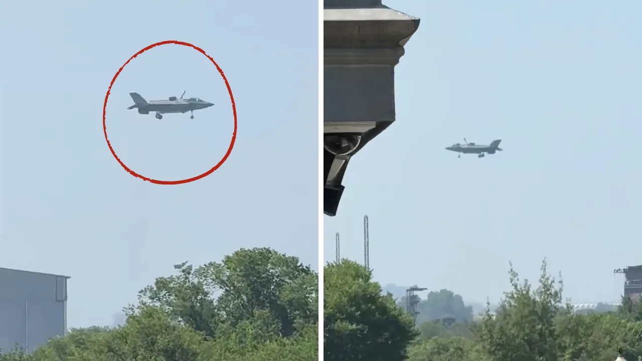Beyaz Saray yakınlarında gizemli bekleyiş! F-35 dakikalarca havada 'asılı' kaldı