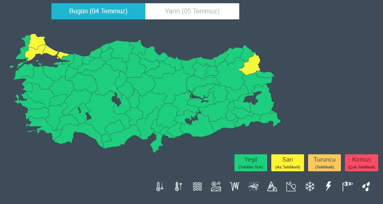 Meteoroloji'den İstanbul dahil 4 kente sarı kodlu uyarı!