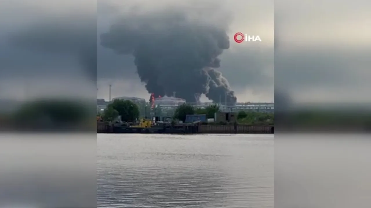 Rusya-Ukrayna krizini tırmandıracak hamle! St. Petersburgda petrol terminali vuruldu