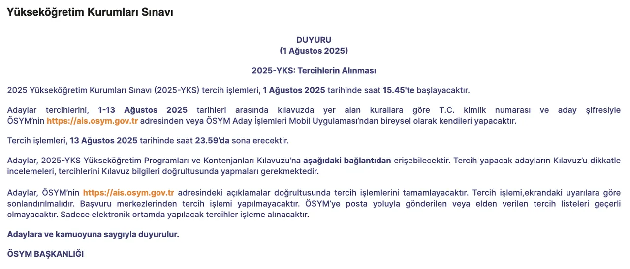 Üniversite sınav sonuçları ne zaman açıklanacak 2026? YKS (TYT, AYT, YDT) sonuç tarihleri