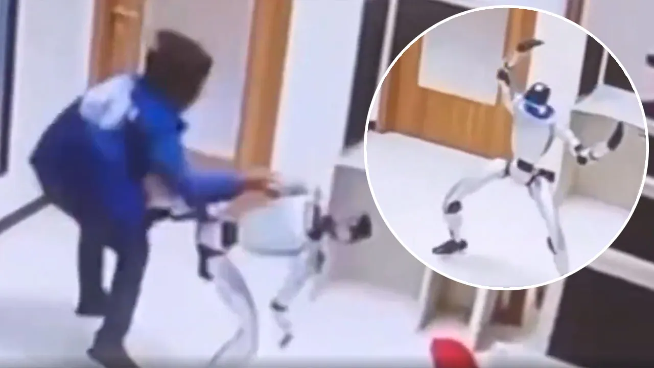 İnsansı robot insanlıktan çıktı! Ofis çalışanlarına saldırdı