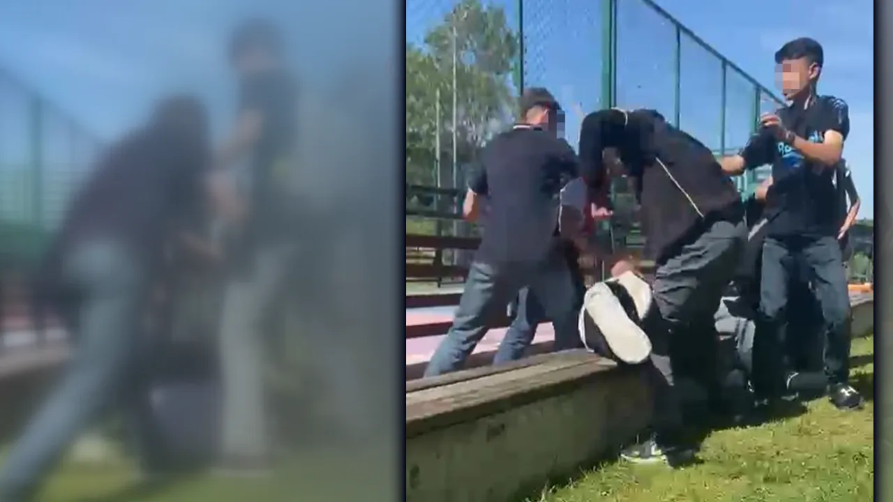 Korkunç bir akran zorbalığı daha! Yere yatırıp dakikalarca yumruklayıp, tekme attılar 