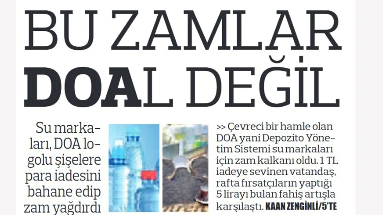 Türkiye Gazetesi'nin haberi ses getirdi! Bu zam 'DOA'l değil! Bakanlık'tan açıklama geldi