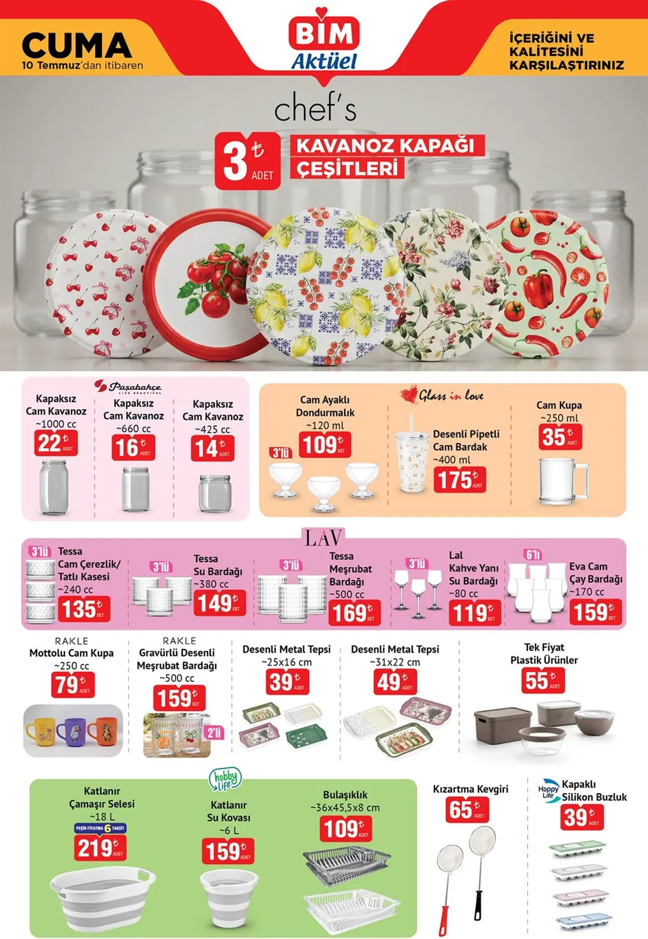 Yeni BİM aktüel ürünler kataloğu çıktı! 7-8-10 Temmuz BİM aktüel ürünler listesi