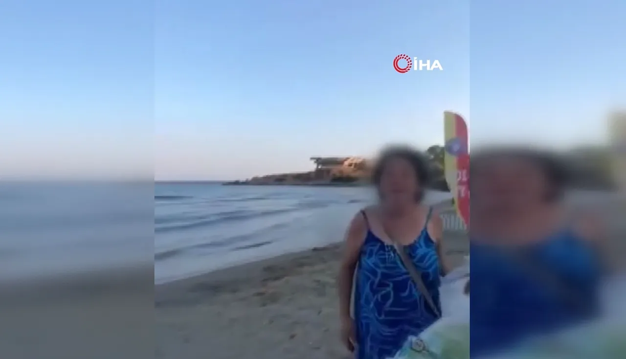 Anne-kıza bağırıp kaos çıkarmıştı! Plajda çirkin hakarete tutuklama