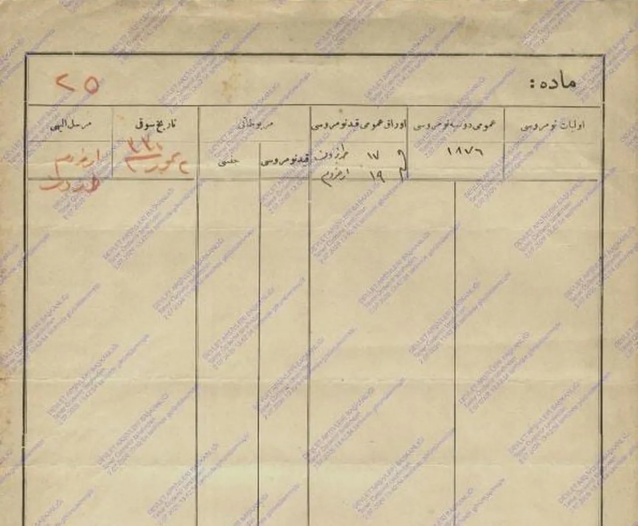 Osmanlı Arşivi'nden çıkan belge