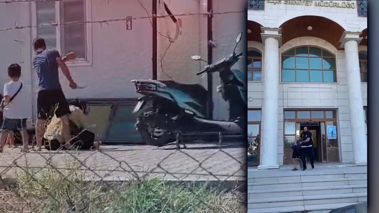 Elinde bıçakla dakikalarca darp etti! Boşanmak isteyen eşe dehşet kamerada