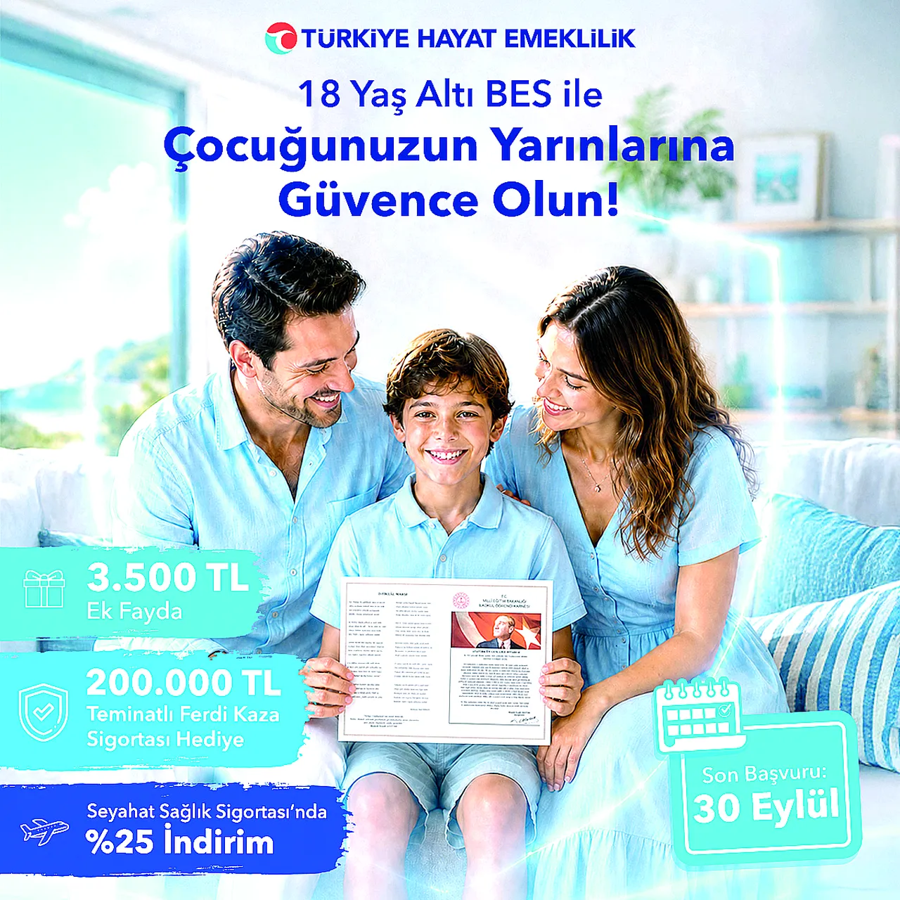 Geleceğe yatırım en büyük armağan! Türkiye Sigorta karne hediyesi olarak BES öneriyor