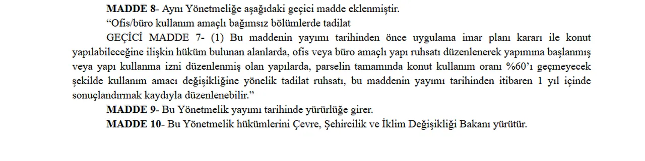 Resmi Gazetede yayımlandı Boş kalan ofisler konuta dönüşüyor!