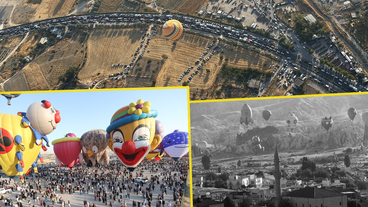 Kapadokya'ya 750 bin kişilik akın! Kilometrelerce araç kuyruğu oluştu 
