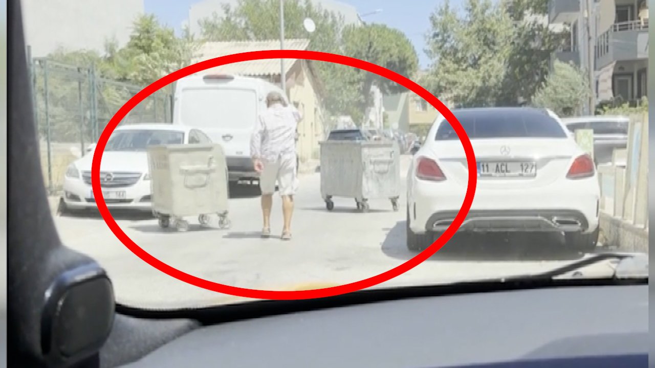 Şiddetli rüzgar konteynerleri uçurdu! Sürücünün güldüren paniği kamerada