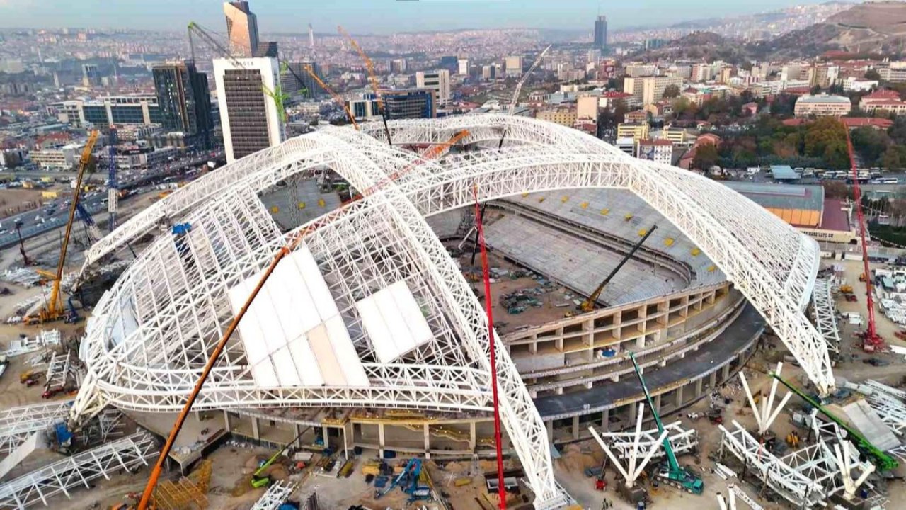 Yeni Ankara Stadı'nda son viraj! Tribünlerde 'Türkiye' yazısı ortaya çıktı