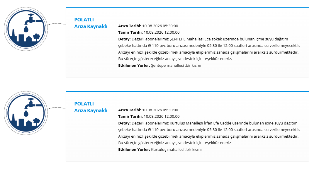 ASKİ su kesintisi programı! Ankarada sular ne zaman gelecek?