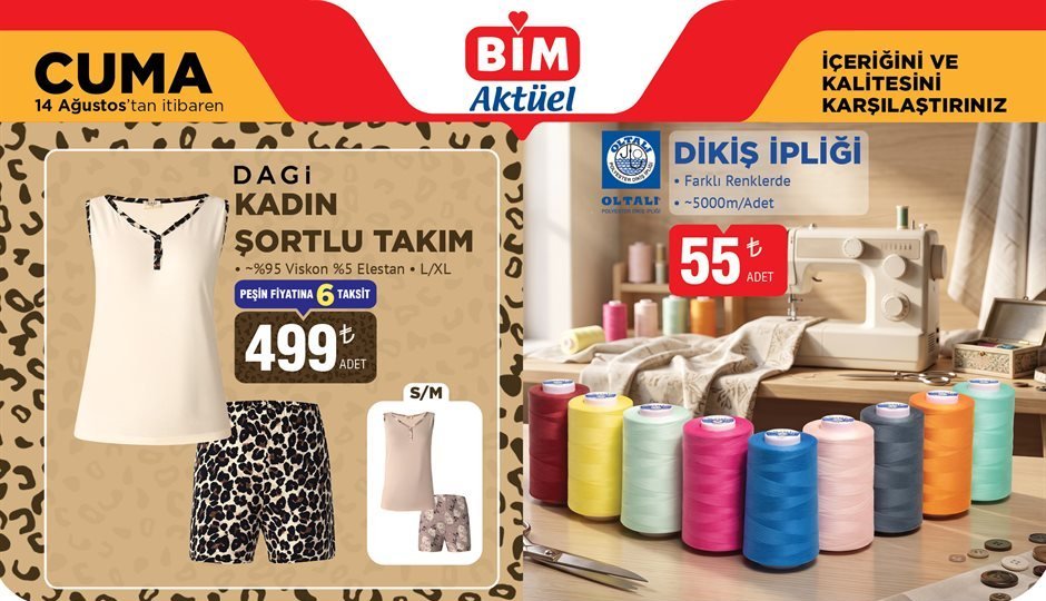 BİM aktüel 11-12-14 Ağustos 2026 kataloğu! BİMe bu hafta neler geliyor?