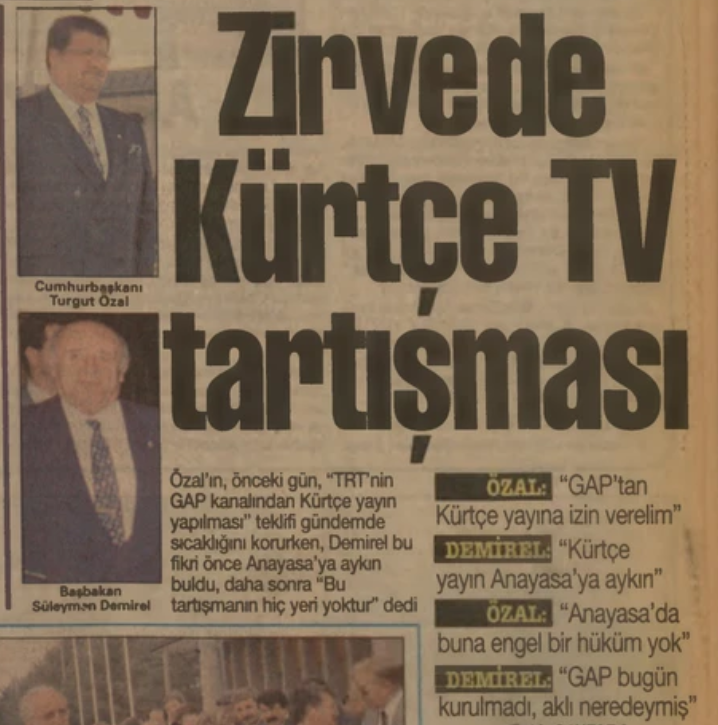 22 Nisan 1992 tarihli Türkiye gazetesi