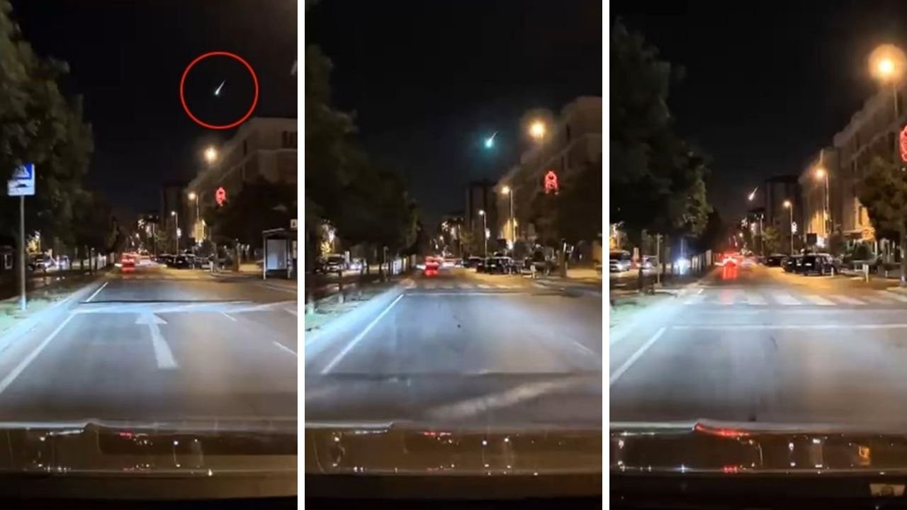 İstanbul'da heyecanlandıran görüntü! Göktaşının düşme anı kamerada