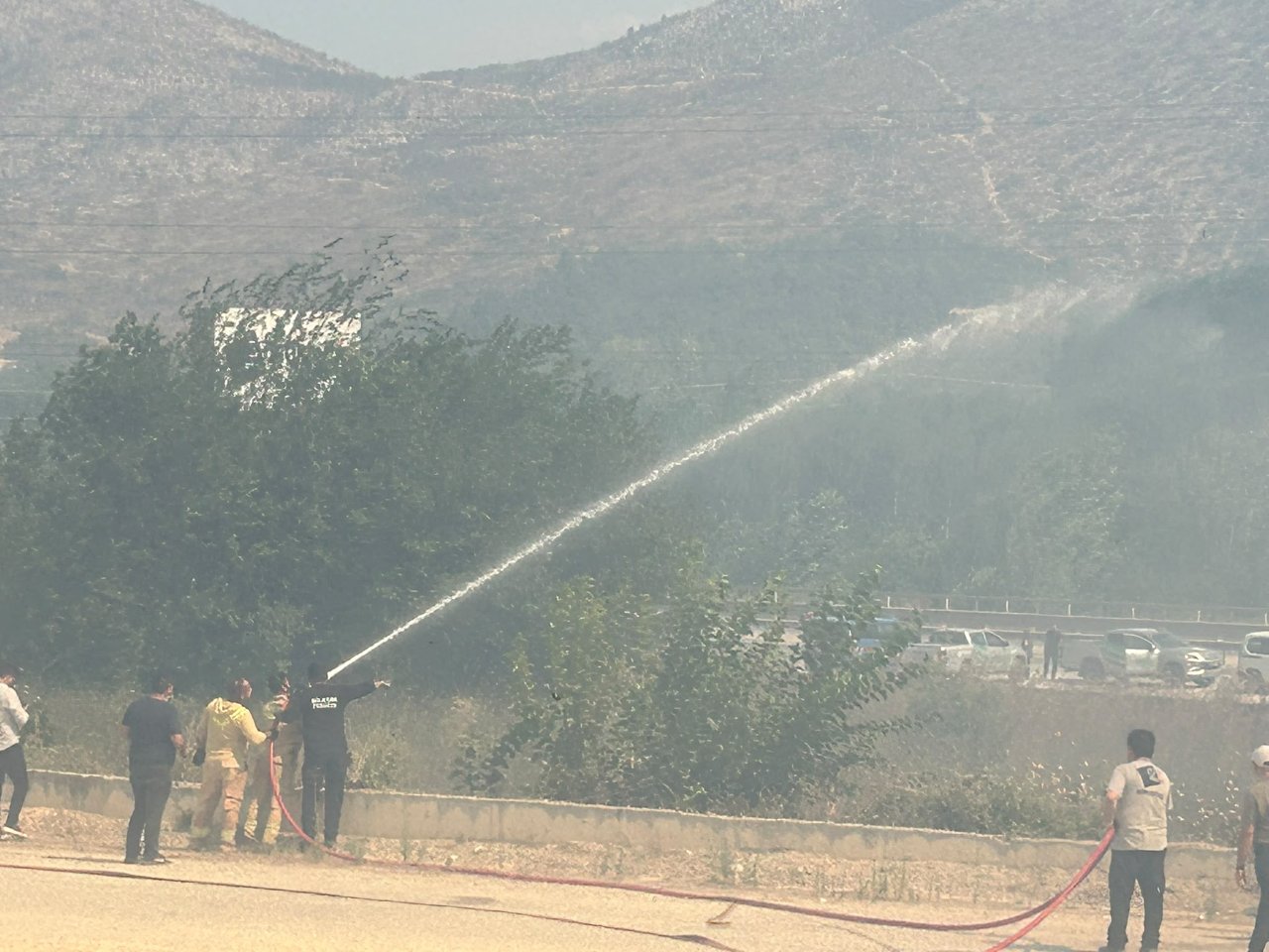 Bilecik'teki yangından bir kare