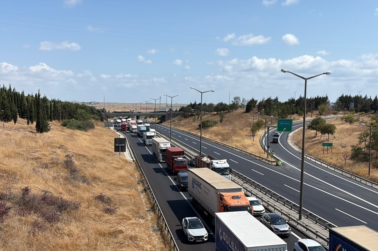 Silivri'de yangın! TEM otoyolu trafiğe kapatıldı