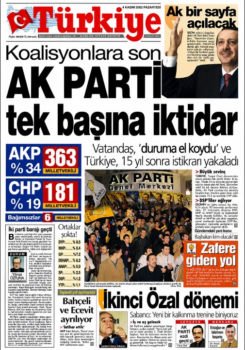 3 Kasım 2002 - Türkiye Gazetesi