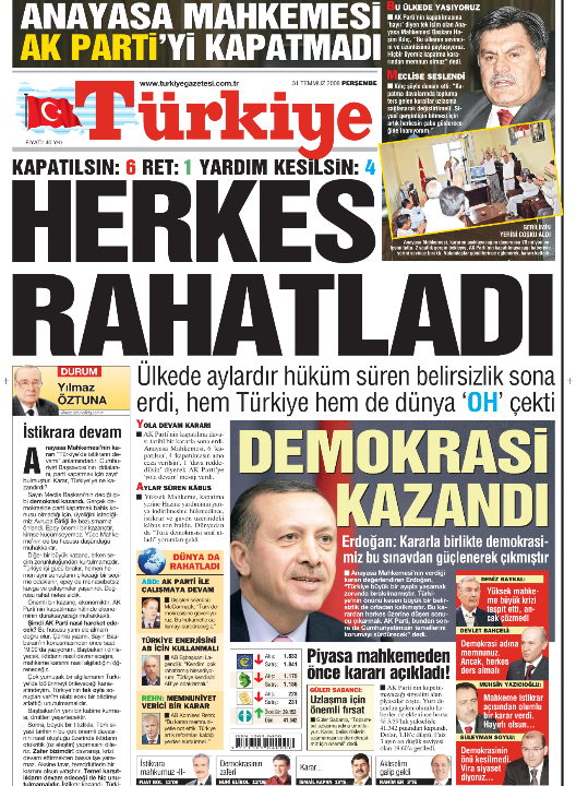 31 Temmuz 2008 - Türkiye Gazetesi