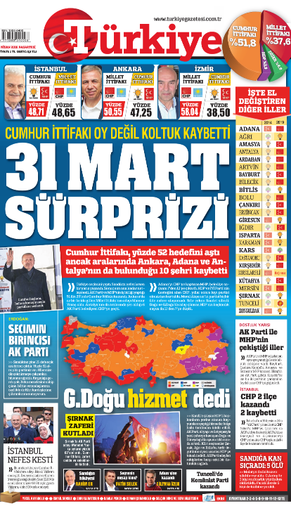 1 Nisan 2019 - Türkiye Gazetesi