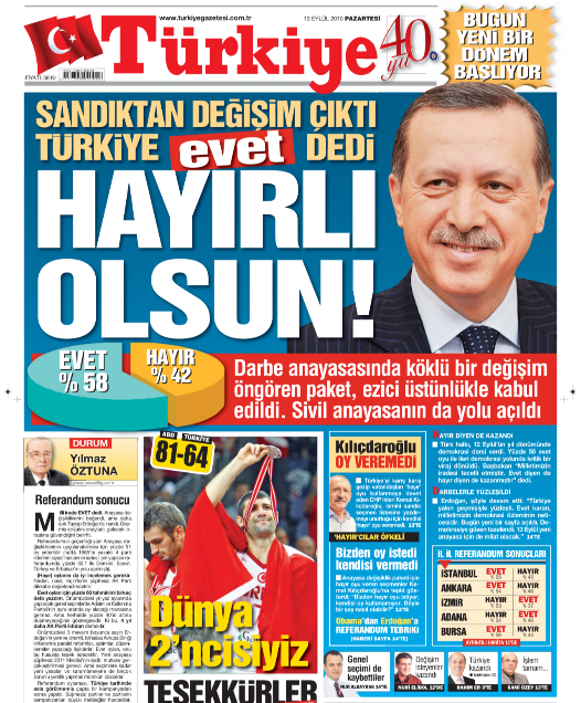 12 Eylül 2010 - Türkiye Gazetesi
