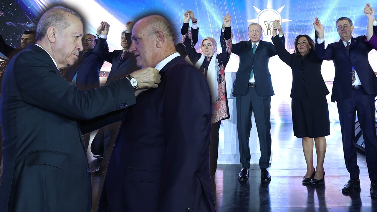 Üç milletvekili ve 7 belediye başkanı daha AK Parti'ye katıldı! Rozetlerini Cumhurbaşkanı Erdoğan taktı