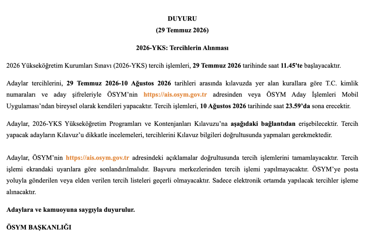 Üniversite yerleştirme sonuçları ne zaman açıklanacak? YKS sonuçları için geri sayım başladı