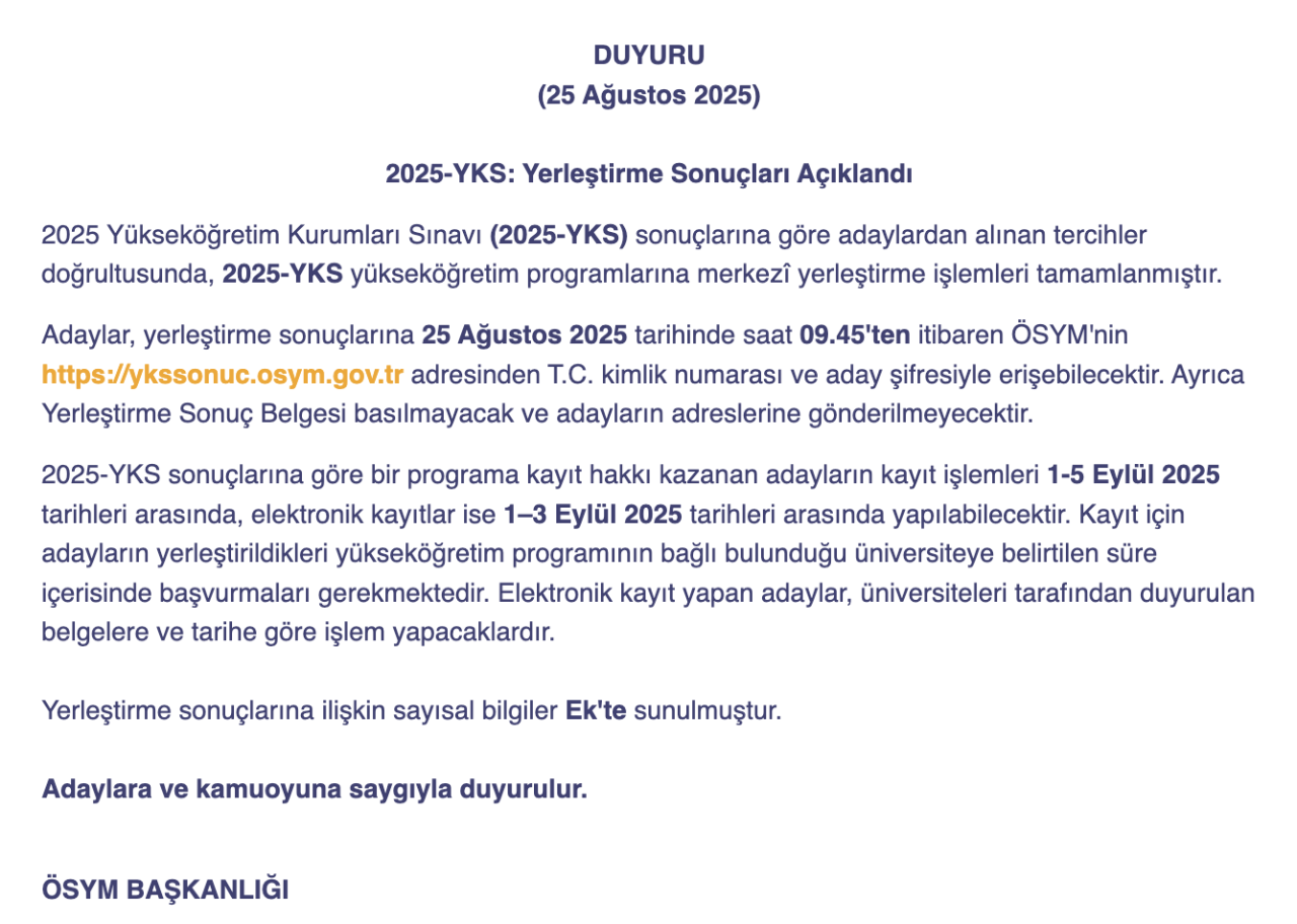 Üniversite yerleştirme sonuçları ne zaman açıklanacak? YKS sonuçları için geri sayım başladı