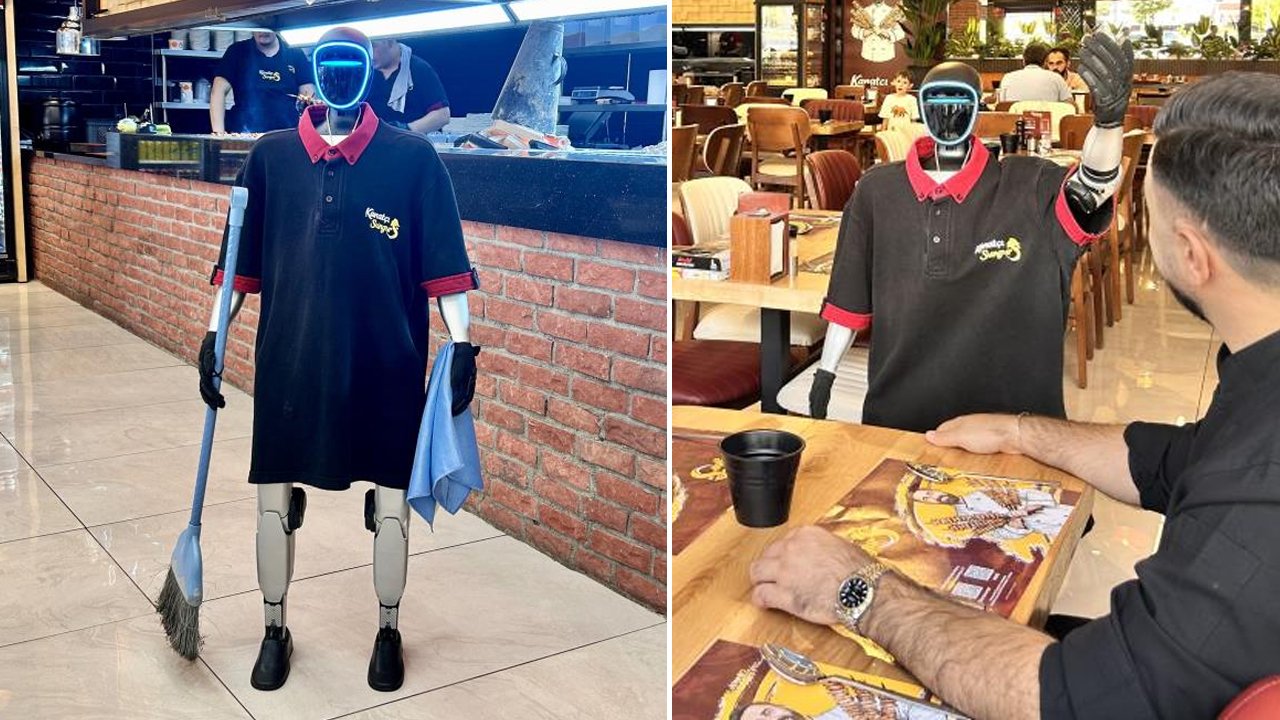 Çin'den Ankara'ya geldi, robot garson olarak işe başladı! Hem maaşı var hem de izni
