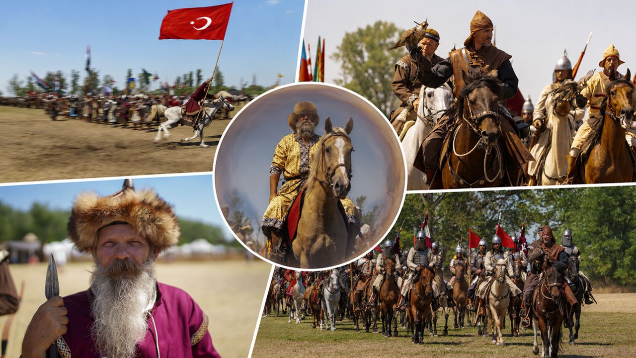 Manas destanı canlandırıldı! Avrupa'nın göbeğinde Hun ve Türk Kurultayı