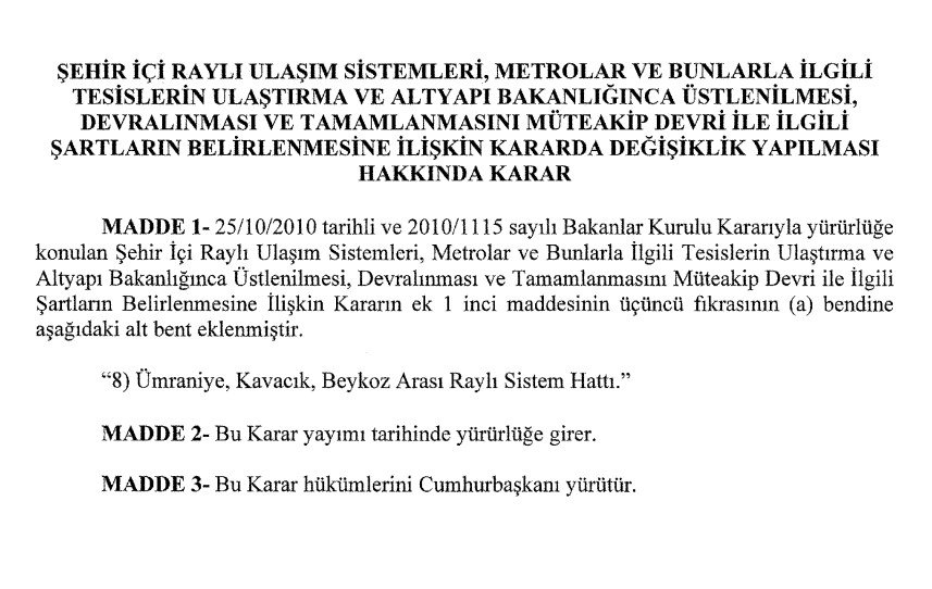 İstanbul'a yeni metro geliyor! 3 noktayı birbirine bağlayacak, karar Resmi Gazete'de