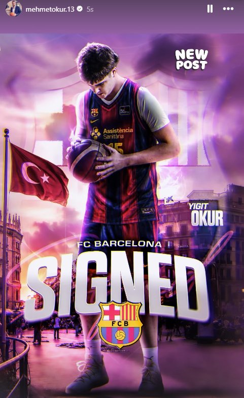 Mehmet Okur'un Instagram paylaşımı