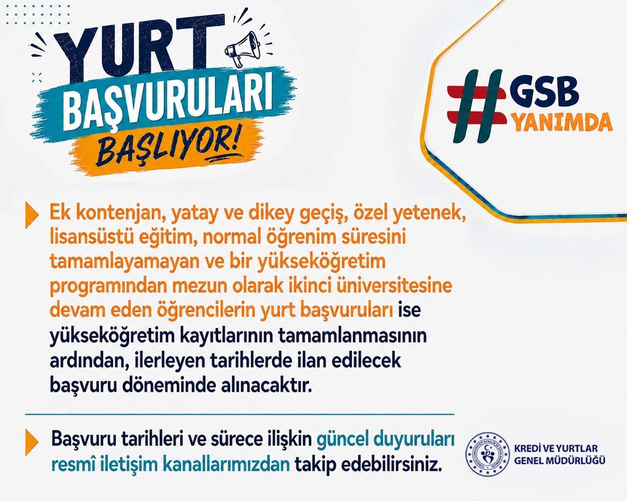 KYK yurt başvuru tarihleri belli oldu! Başvurular e-Devlet üzerinden yapılacak