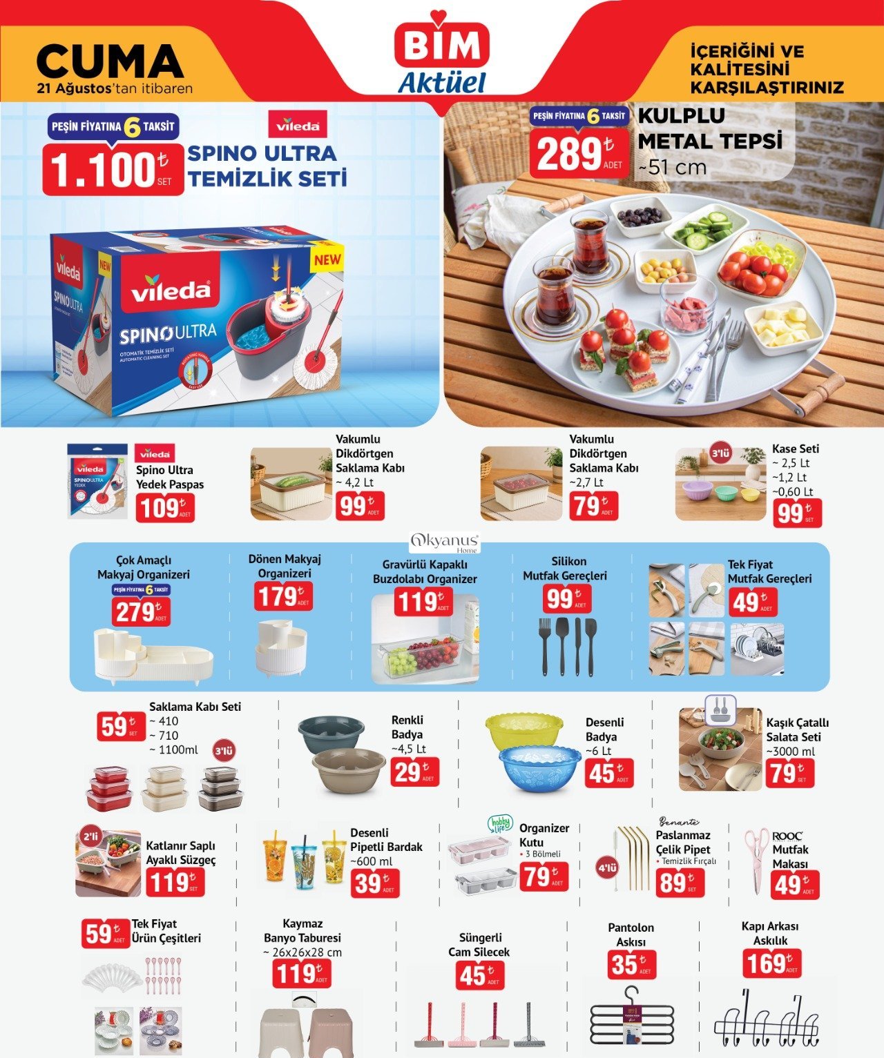 BİM aktüel ürünler kataloğu güncellendi! 21, 25 ve 26 Ağustos BİMde bu hafta neler var?