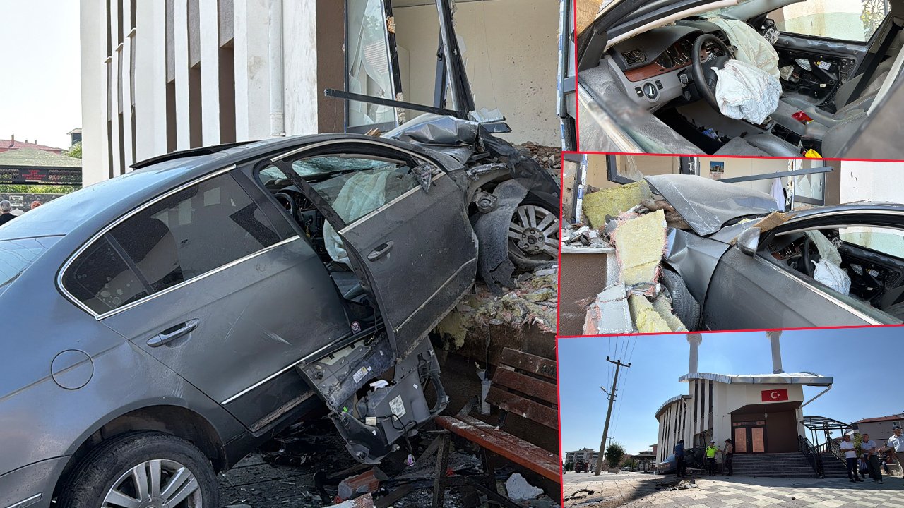 Yürekleri ağza getiren kaza: 84 metre savruldu, imamın odasına daldı