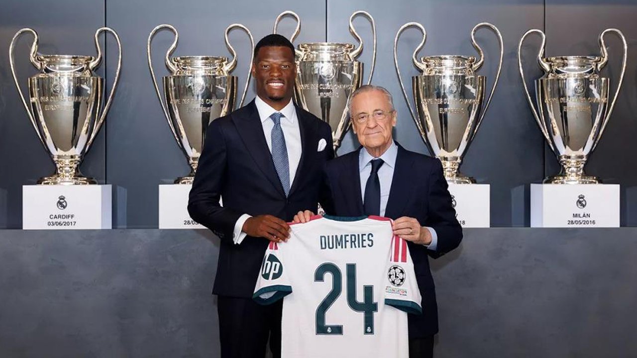 Real Madrid'e Hollandalı bek: Denzel Dumfries imzayı attı