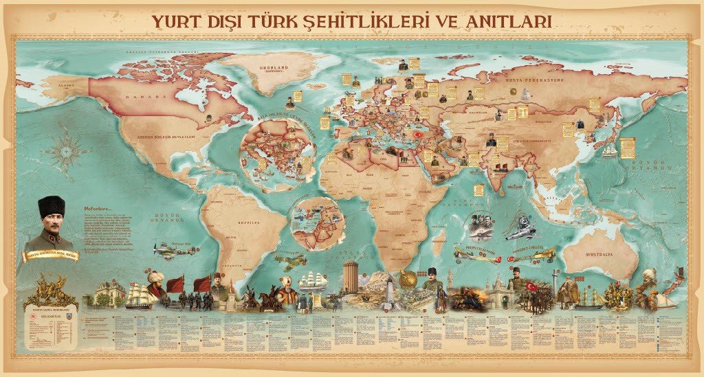 Tek tıkla erişilebilecek! 48 ülkedeki 172 Türk şehitliği tek haritada