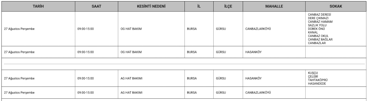 Bursa elektrik kesintisi 25-26-27 Ağustos! UEDAŞ planlı kesinti programı belli oldu