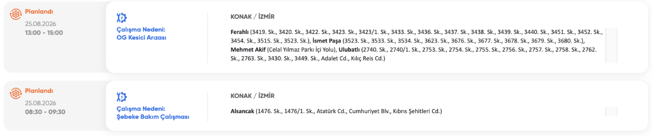 İzmir elektrik kesintisi 25-26 Ağustos! GDZ Elektrik planlı kesinti listesini duyurdu